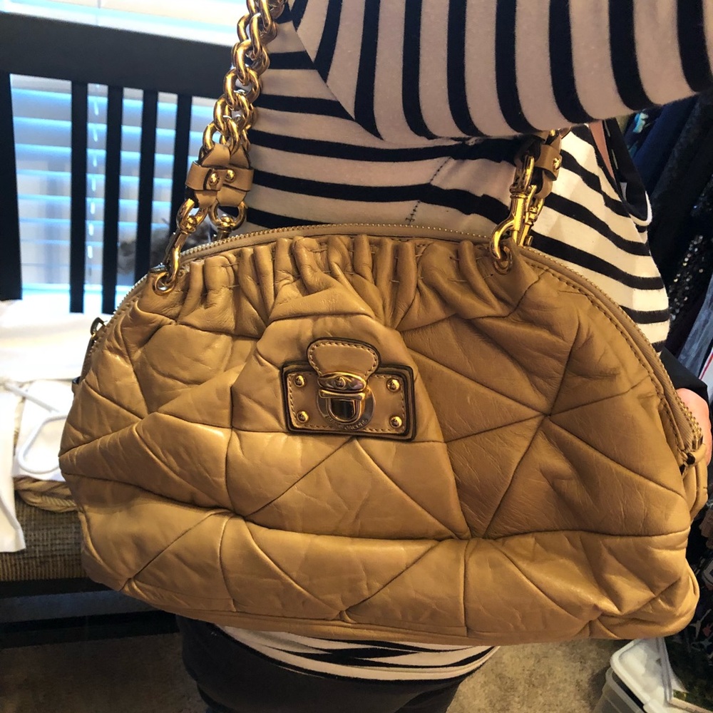 Marc Jacobs Lou Patchwork bag. Tan color